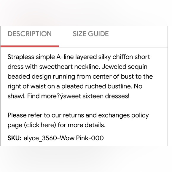 NWT Alyce Paris Semi Formal Party Dress WOW 💕PINK💕-Sold Out in Stores & Online - Picture 8 of 9